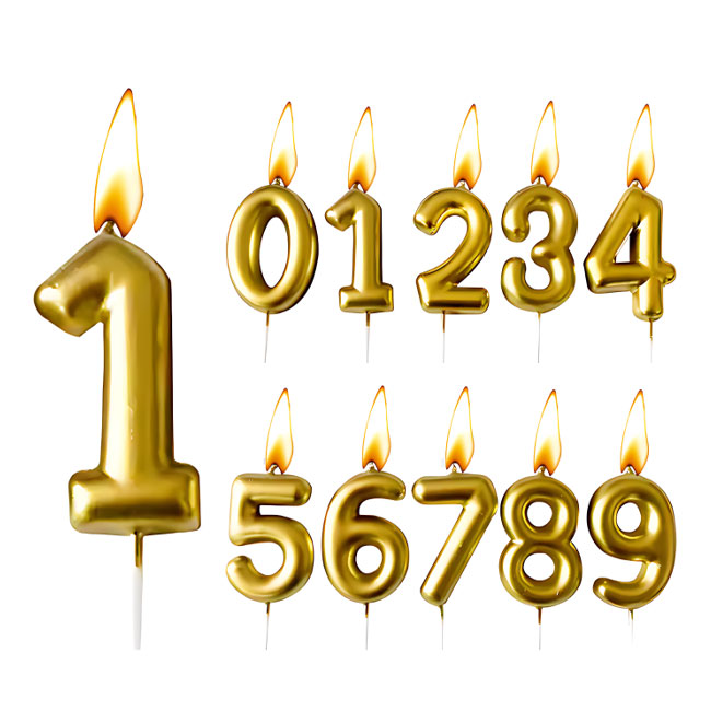 Birthday Candles in number Shape 1 Pcs